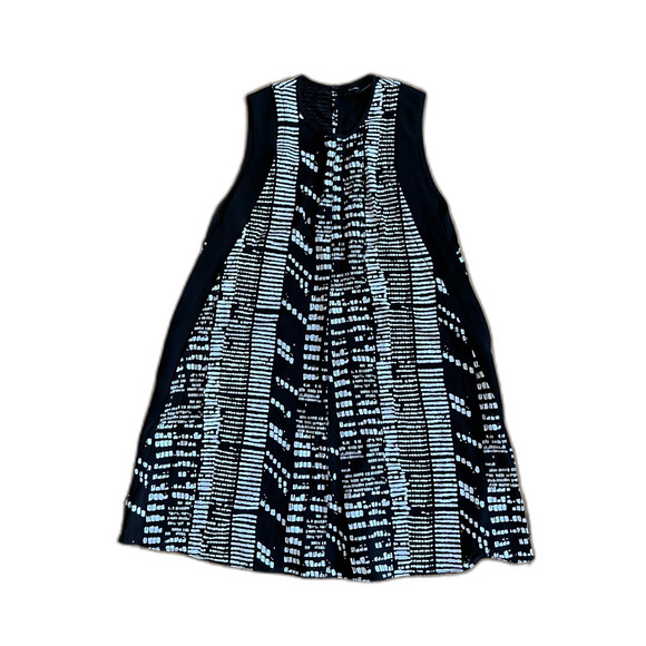 Proenza Schouler Black & White Viscose Sleeveless Shift Dress   Women's Size 6 - Picture 2 of 10